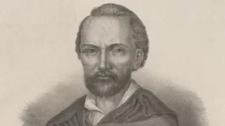 František Šír: Karel Hynek Mácha, pěvec „Máje“; litografie, 1860