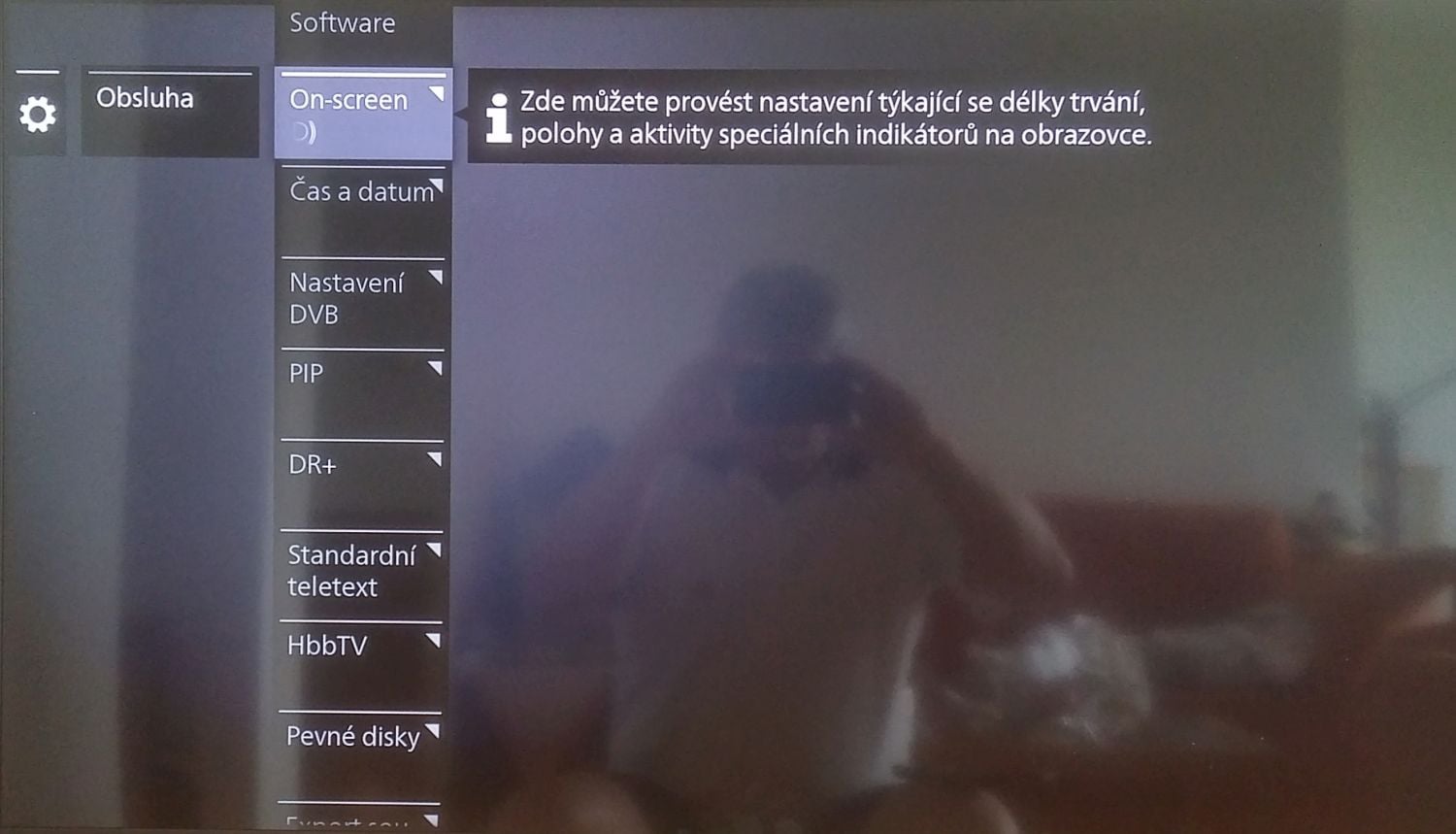 Loewe One 40 - menu Nastavení televizoru