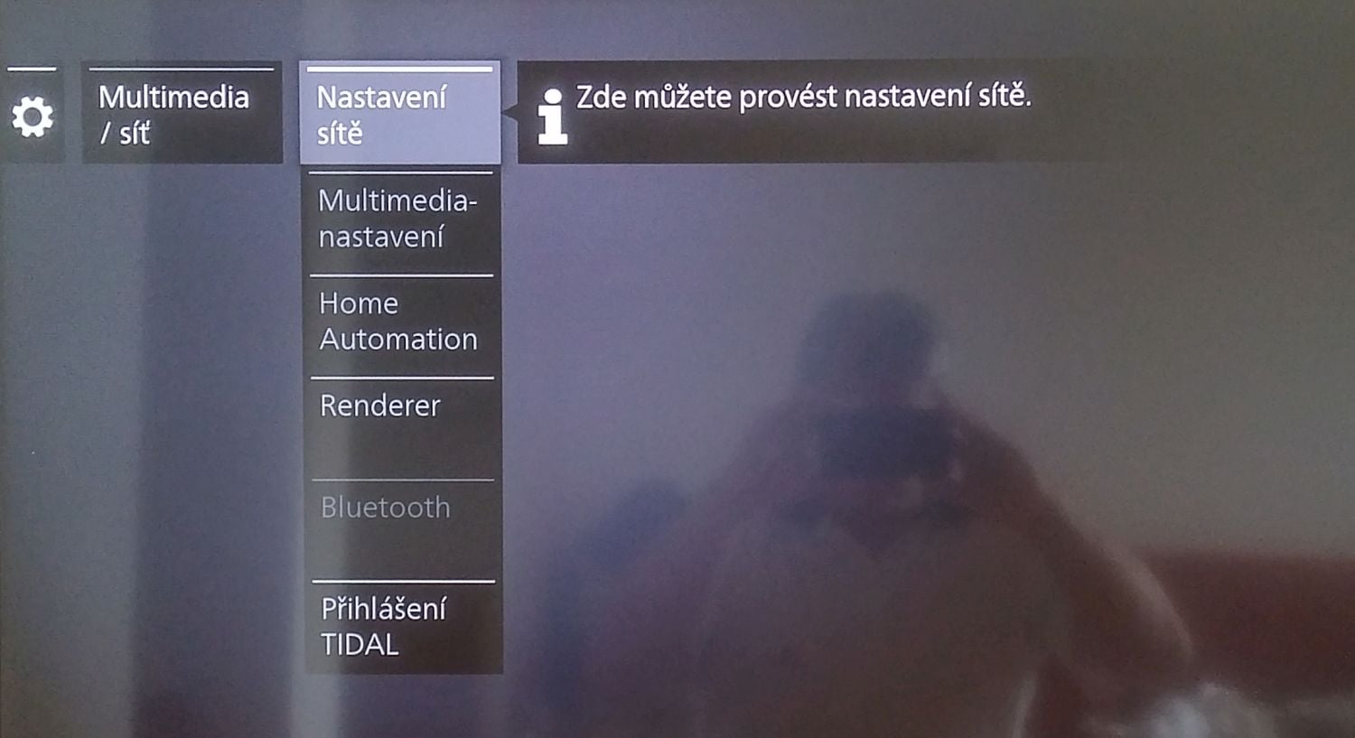 Loewe One 40 - menu Nastavení televizoru