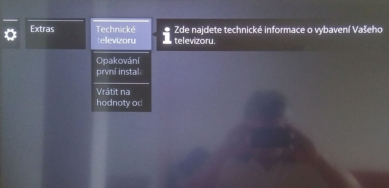 Loewe One 40 - menu Nastavení televizoru