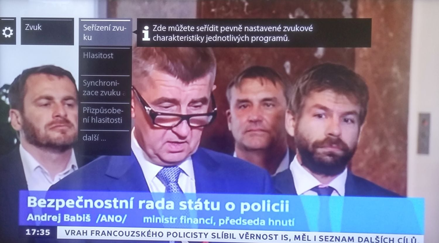 Loewe One 40 - menu Nastavení televizoru