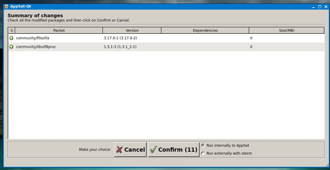Arch: grafický správce balíčků AppSet
