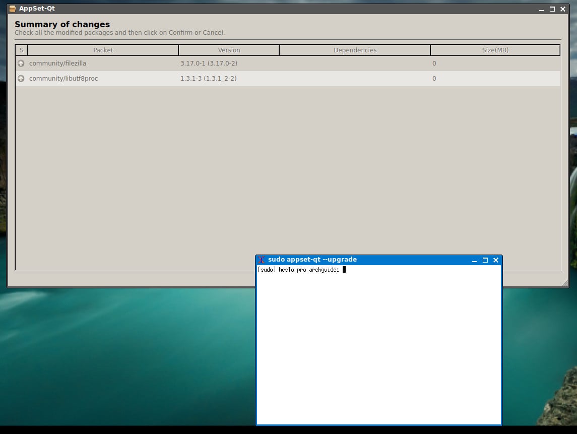 Arch: grafický správce balíčků AppSet