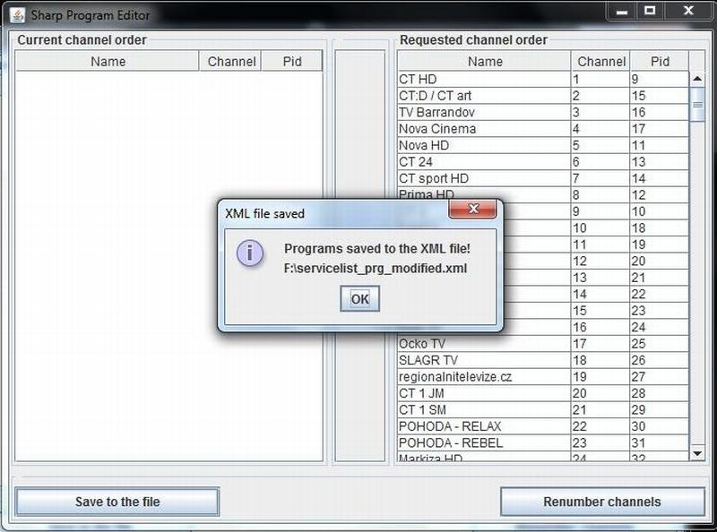 Sharp TV Program Editor