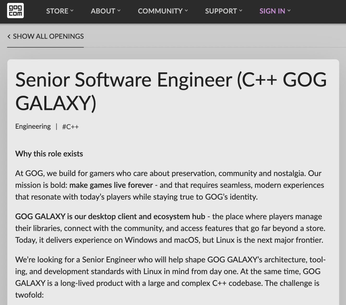 Screenshot inzerátu