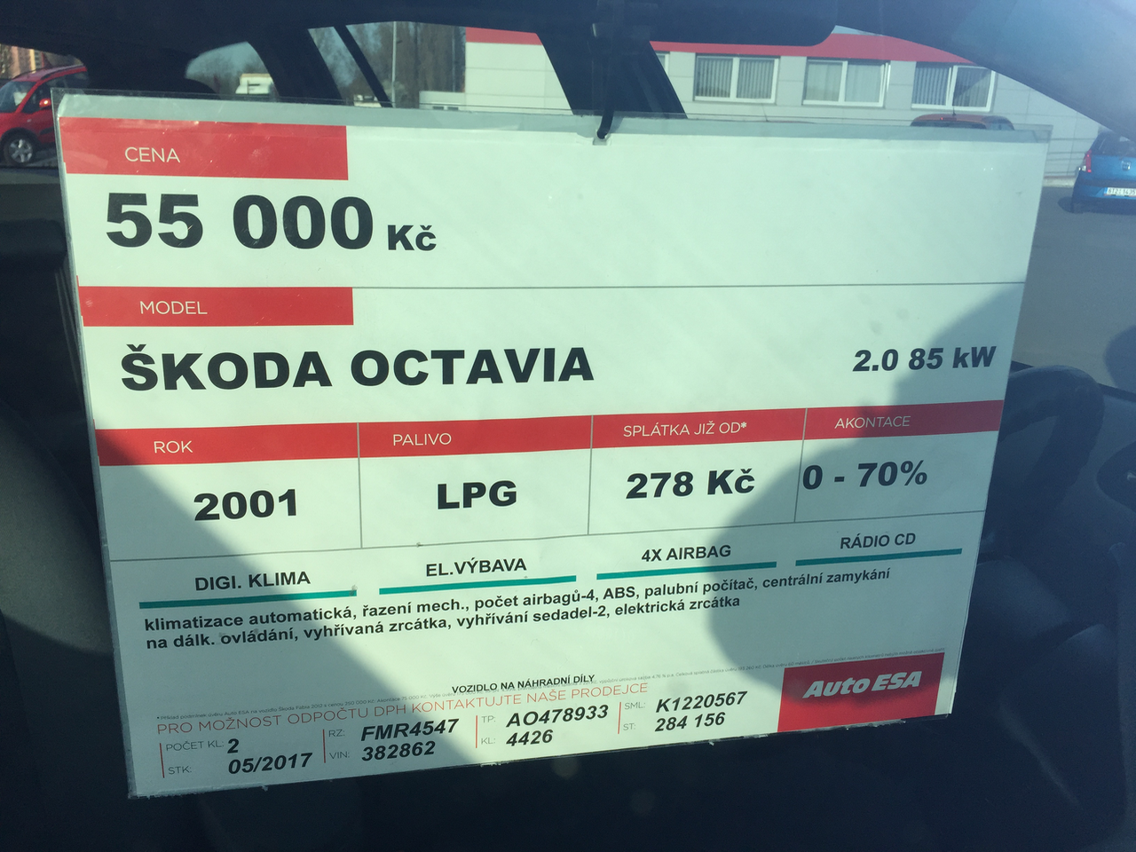 Škoda Octavia, Auto ESA, kilometry v pořádku