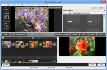 <p>Kromě videí můžete v programu vytvářet a vypalovat i obrázkové slideshow</p>