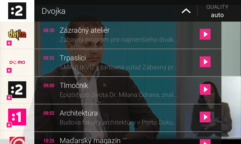 Náhledy aplikace Magio GO