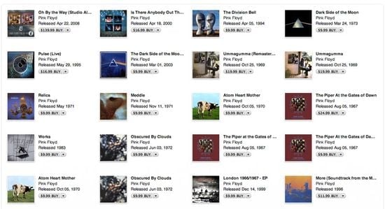 Pink Floyd iTunes