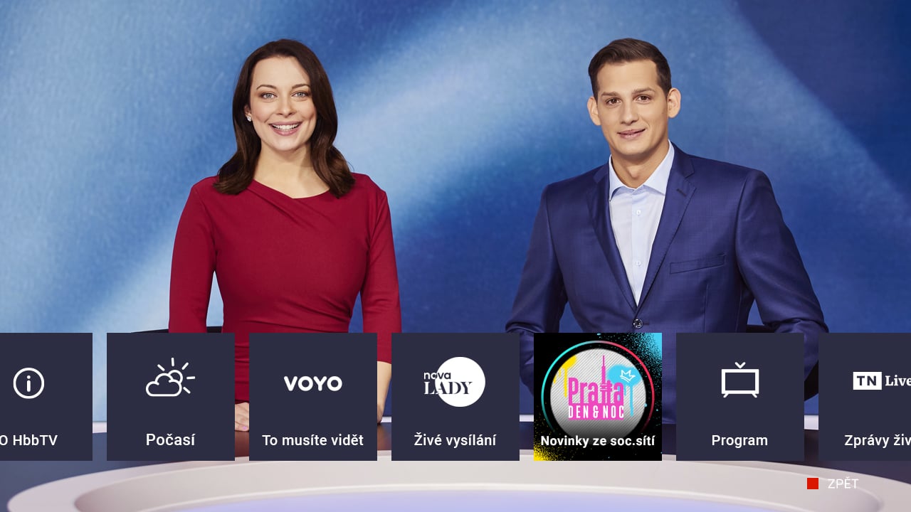 SocialTV aplikace v HbbTV