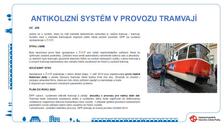 Antikolizní systém pro tramvaje