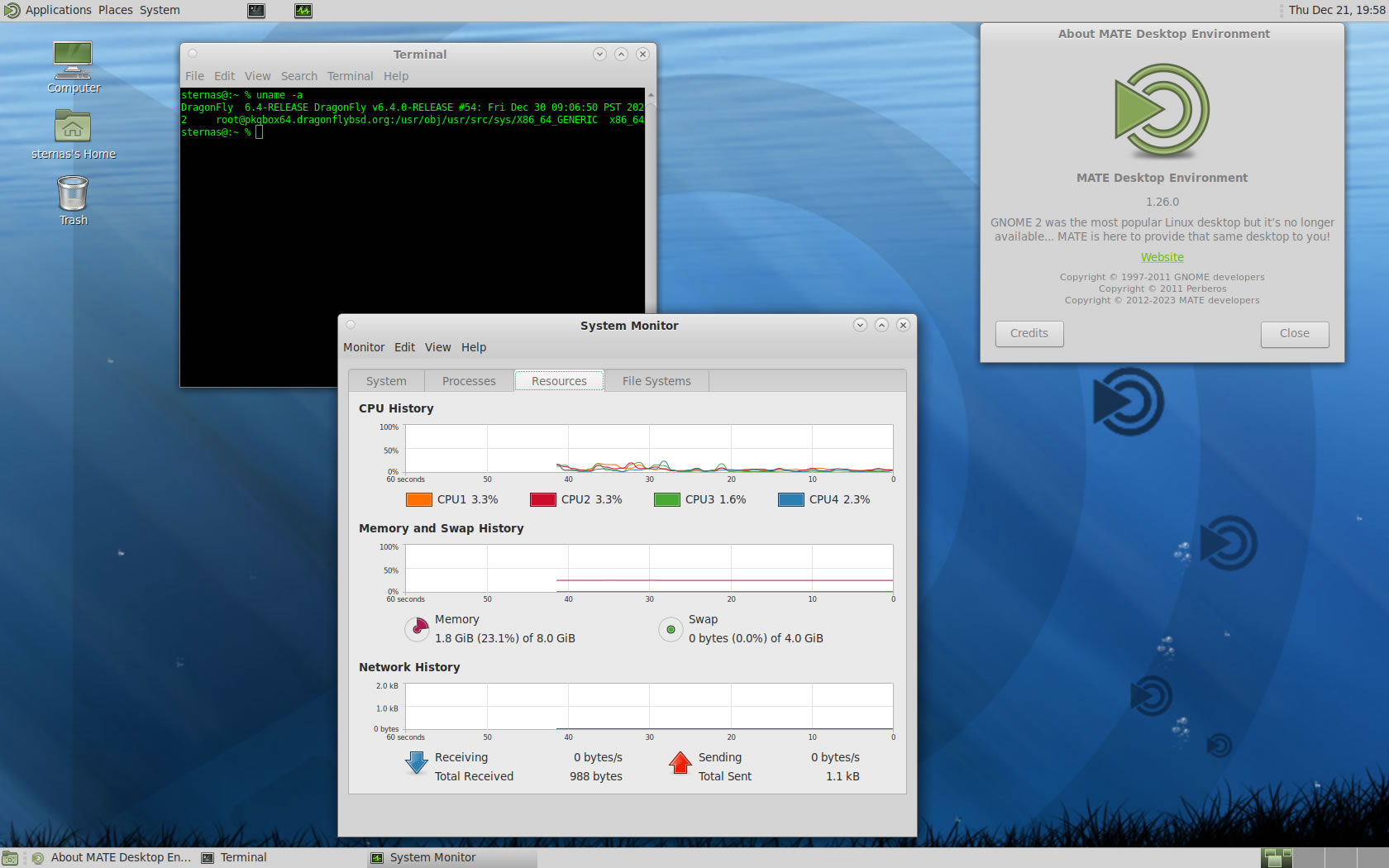 DragonFlyBSD 6.4.0