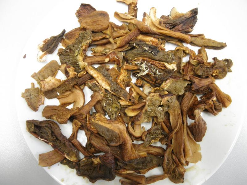 Hřib smrkový. Kategorie: Nebezpečné potraviny. Nevyhovující parametr: vzhled. Po uvaření hub byl zjištěn četný výskyt červů. Výrobce: ČESKÉ HOUBY a.s., Soběslav. Místo kontroly: Globus ČR, k.s. Praha 5