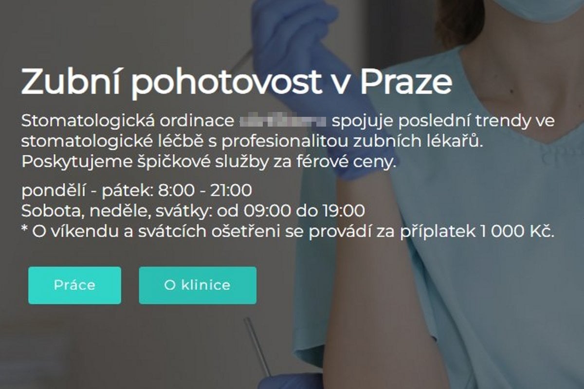 Příklady příplatků za zubní pohotovost