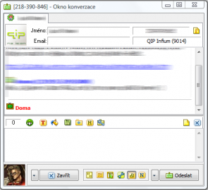 <p>Okno alternativního klienta pro icq obsahuje jen ty nejdůležitější prvky</p>