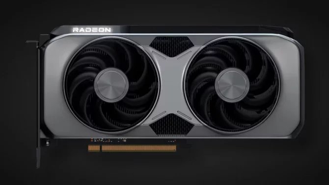 Radeon RX 9070, ilustrace. Toto referenční provedení se nebude reálně prodávat