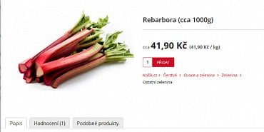 Na Kosik.cz koupíte rebarboru i v říjnu