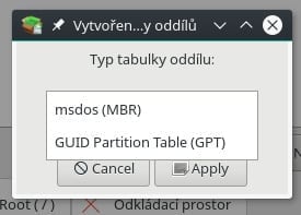 Manjaro: instalátor Thus