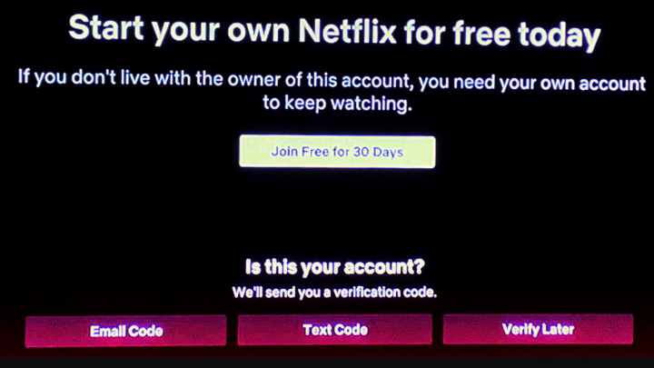 Netflix v Kanadě - informace při přihlášení z jiné než primární lokality