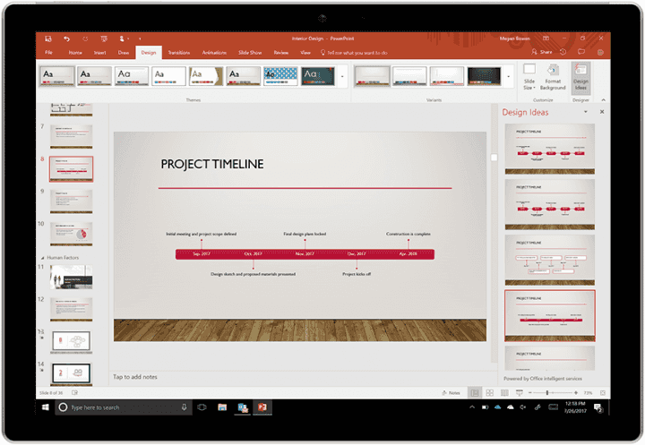 PowerPoint dokáže vytvořit časovou osu (foto: Microsoft)