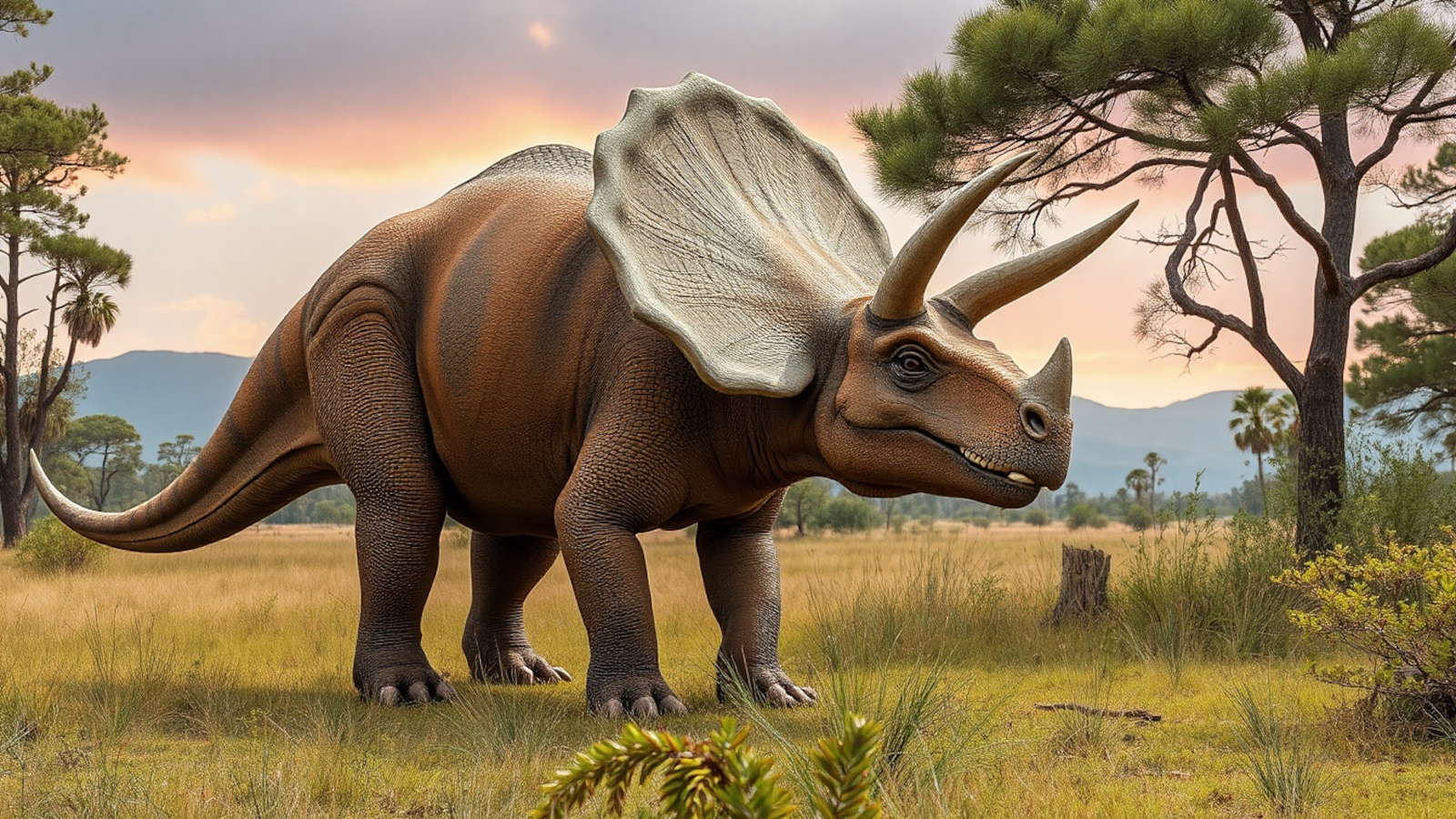 Dinosaurus Triceratops v přírodě