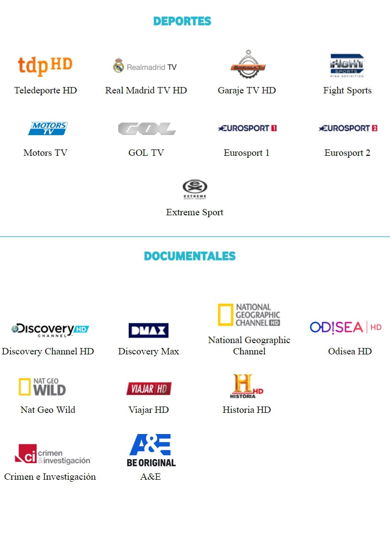 Vodafone Španělsko - programová nabídka