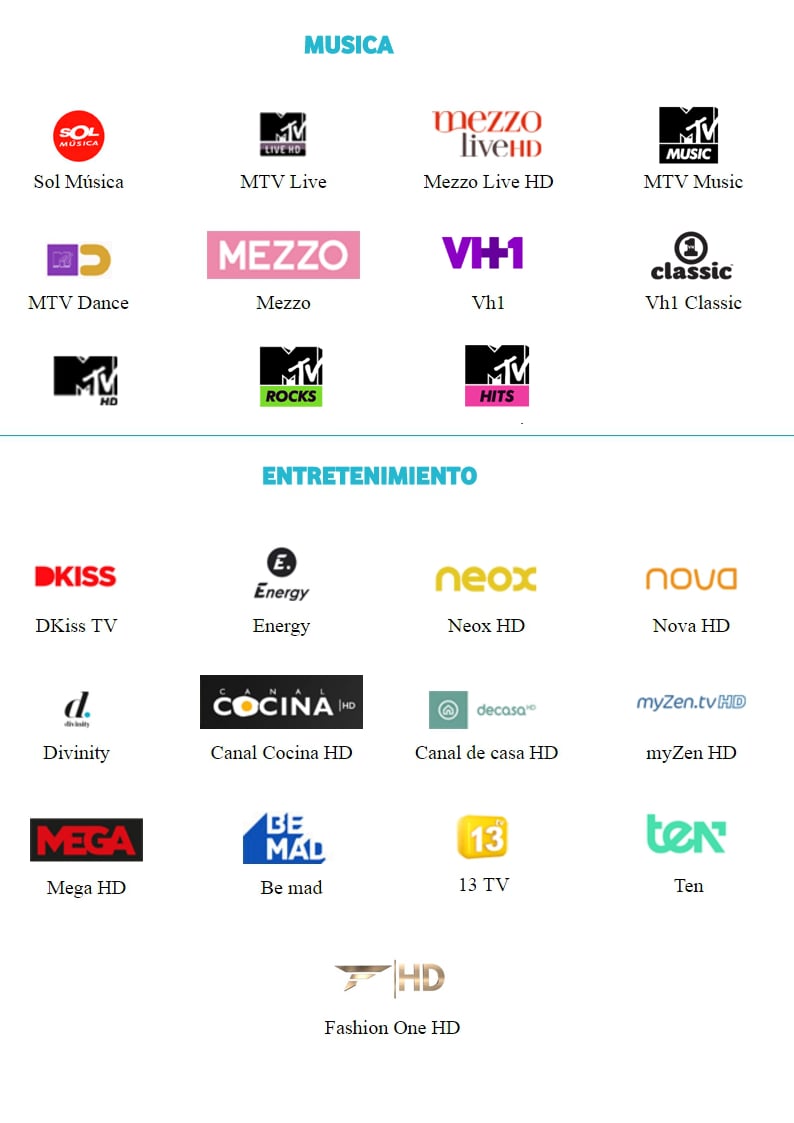 Vodafone Španělsko - programová nabídka