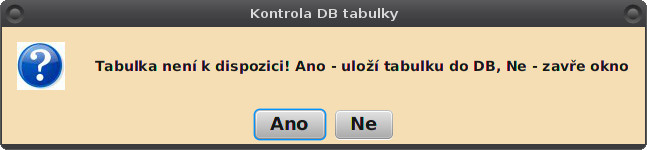 Chybové a informační dialogy při kontrole