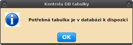 Chybové a informační dialogy při kontrole