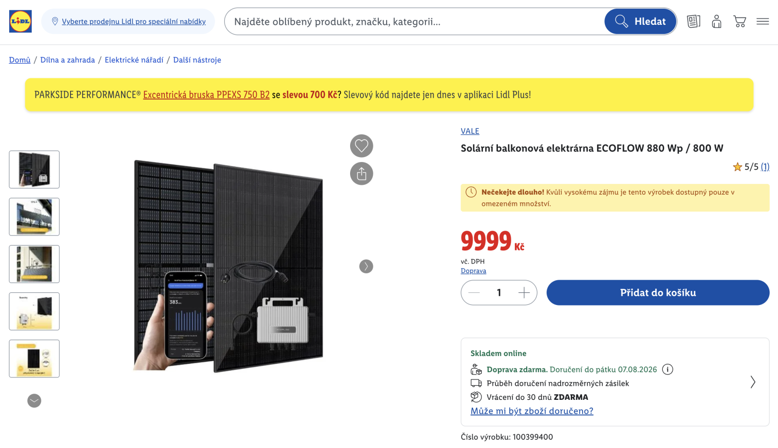 V českém Lidlu lze zakoupit levnou kvalitní sadu Ecoflow. Jednoduše zprovoznit jako v Británii nebo Německu ale nelze.
