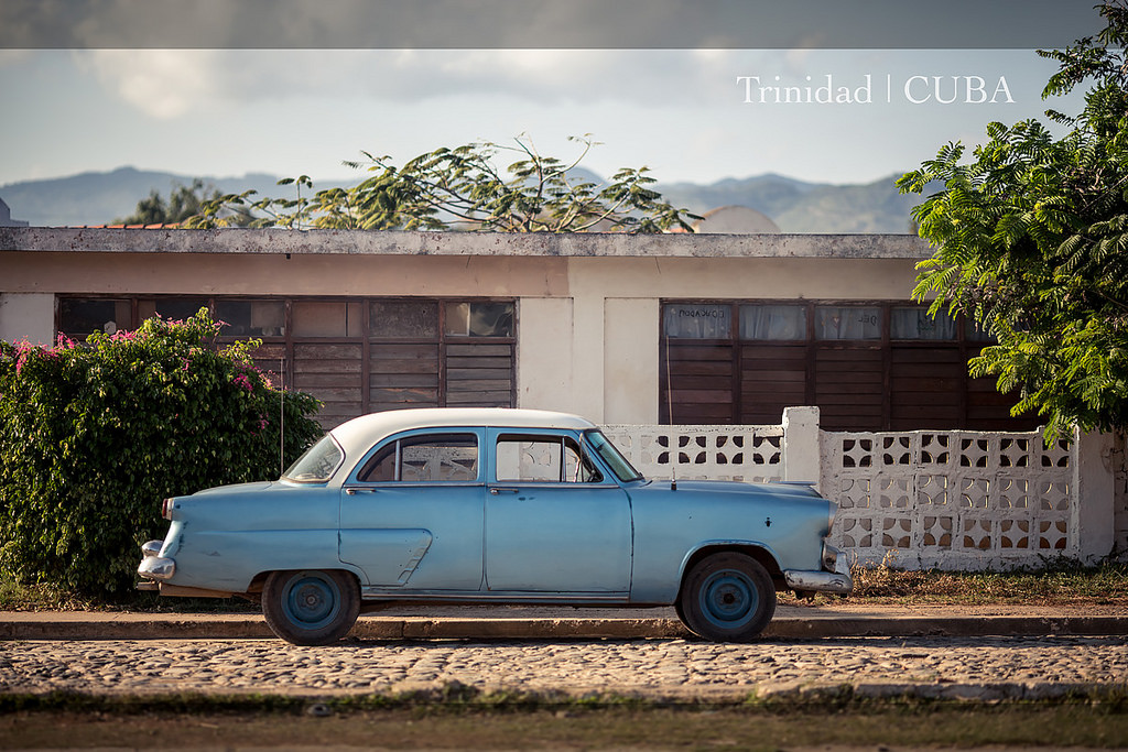 Kubánské auto. Trinidad, Kuba