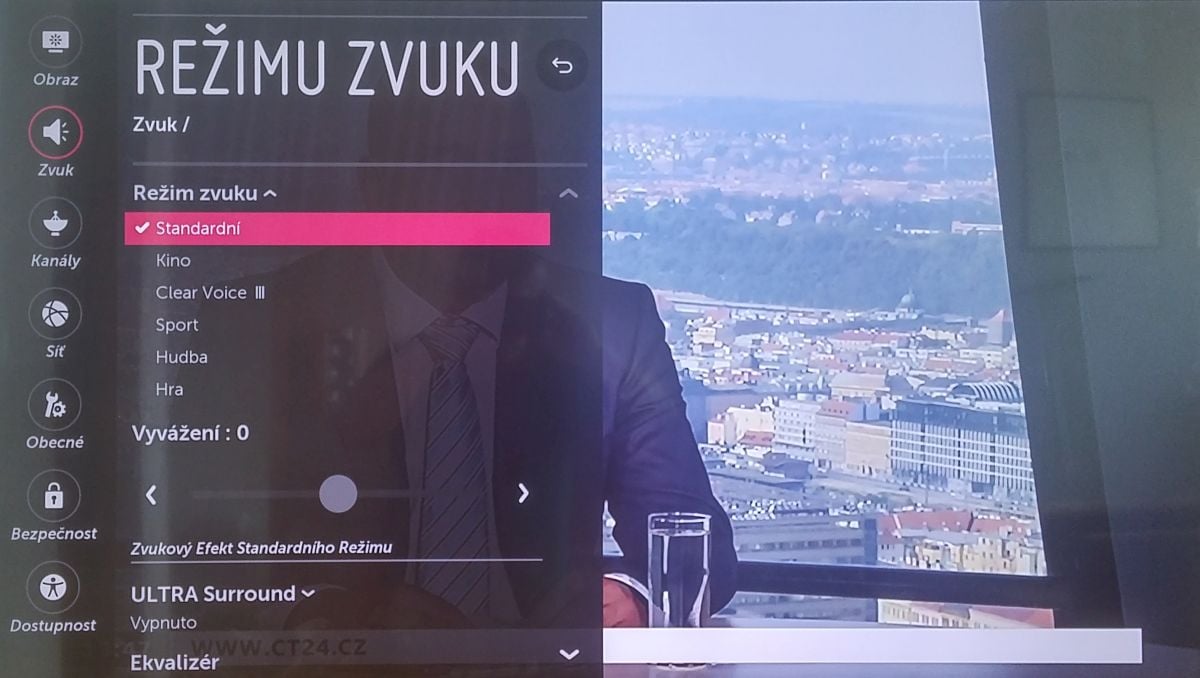 LG 55UH750V - Menu nastavení
