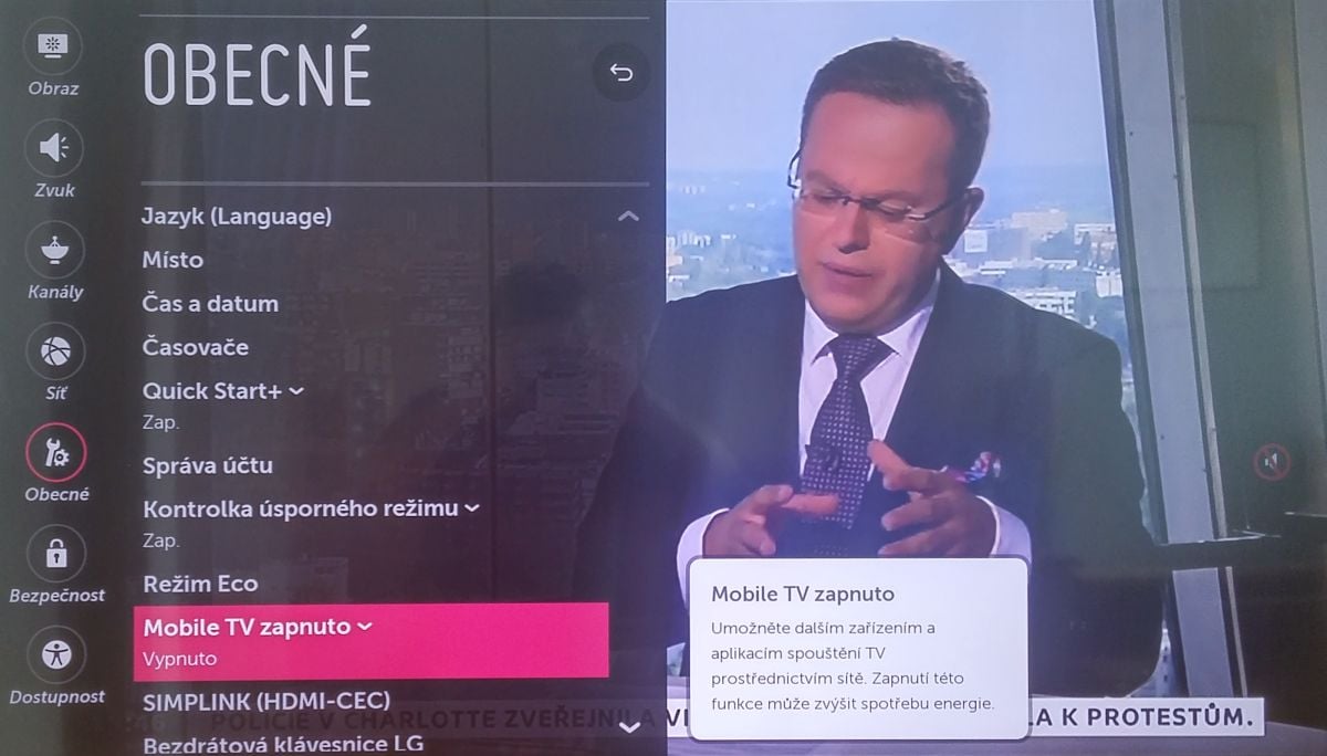 LG 55UH750V - Menu nastavení