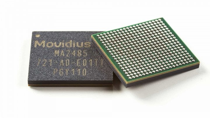 Čip Movidius Myriad X, verze s integrovanou pamětí LPDDR4