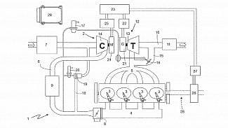 Náhledový obrázek - Patent odhaluje, že Ferrari chystá hybridní čtyřválec s elektrickým turbem