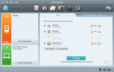 S aplikací LG PC Suite snadno zazálohujete data ze svého telefonu
