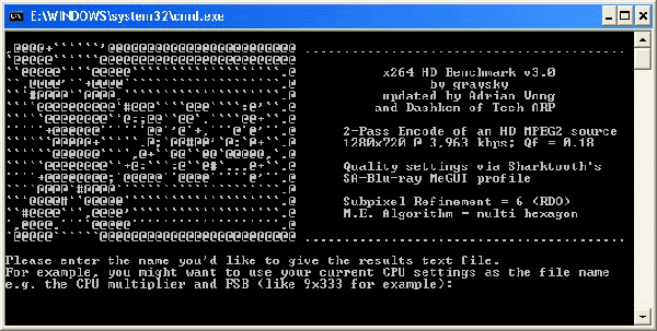 x264 benchmark