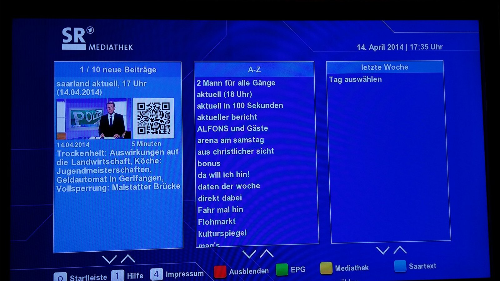 Saarländischer Rundfunk a jeho HbbTV aplikace
