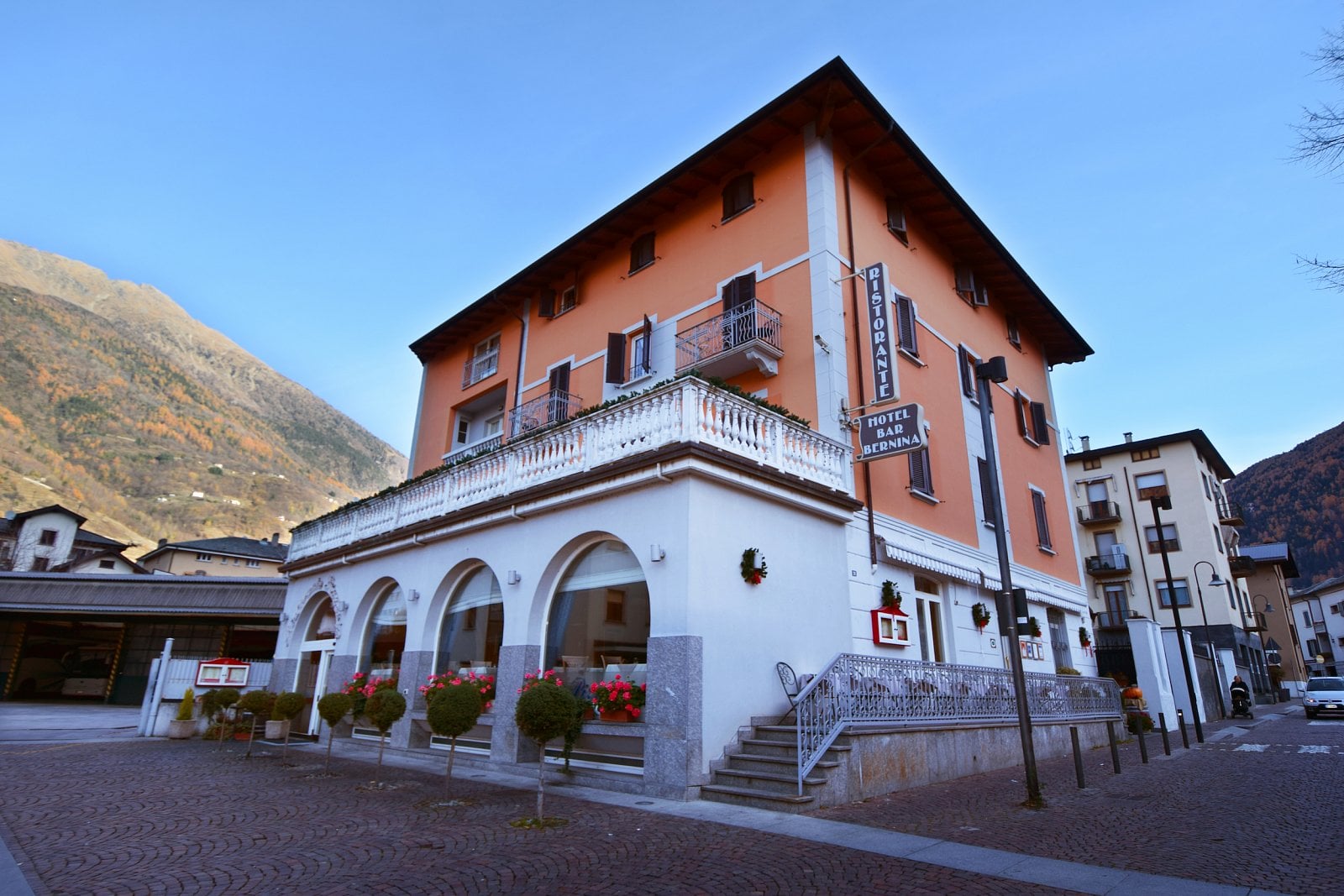 Hotel Bernina ve městě Tirano v Itálii.