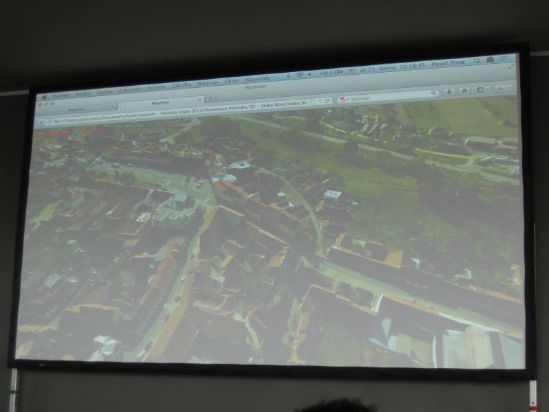 A tady pak 3D mapa Velké Bíteše.