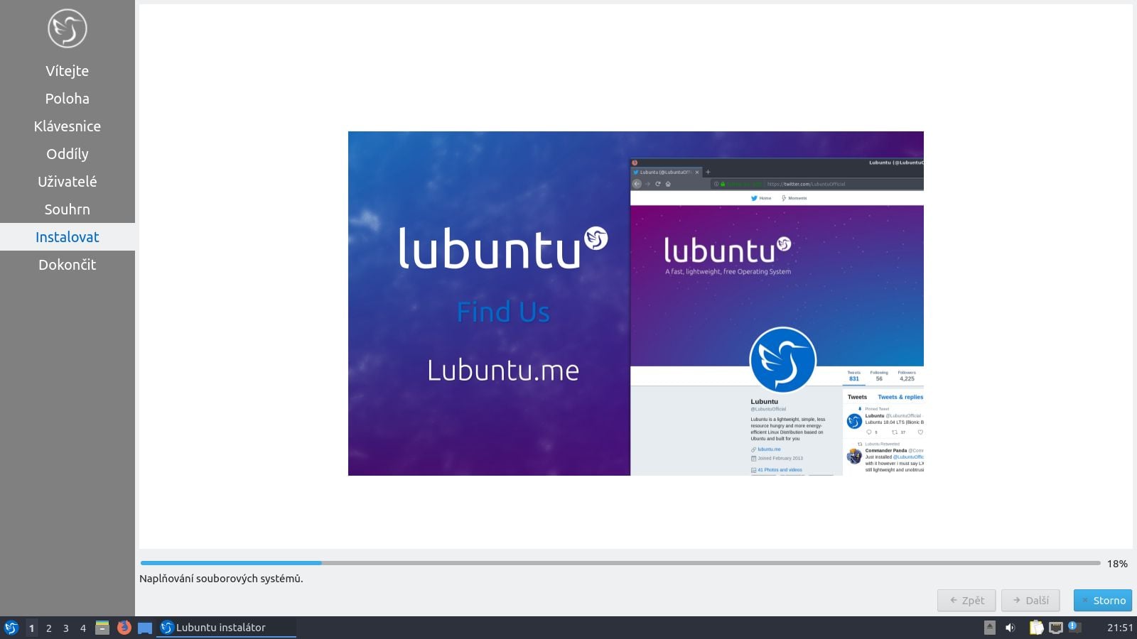 Lubuntu 19.10 - instalace