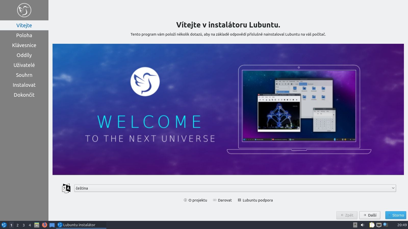 Lubuntu 19.10 - instalace