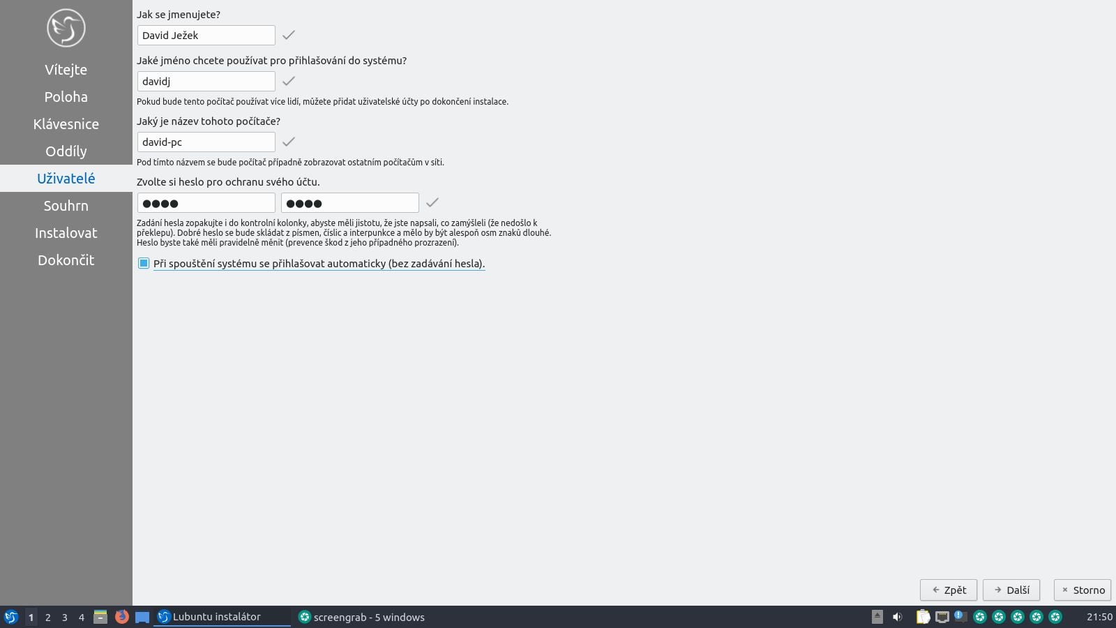 Lubuntu 19.10 - instalace