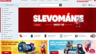 Hlavní stránka e-shopu Mall.cz