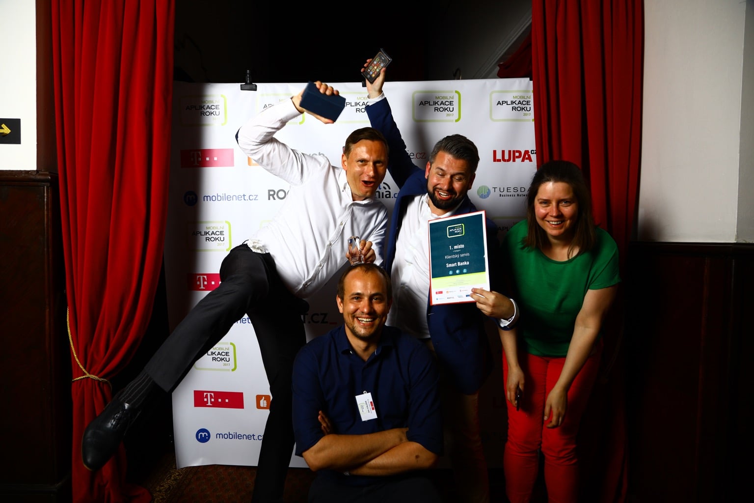 Mobilní aplikace roku 2017 - V pražském Royalu vyhrála Moneta