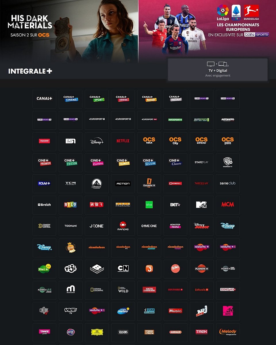 Nabídka Canal+ Francie