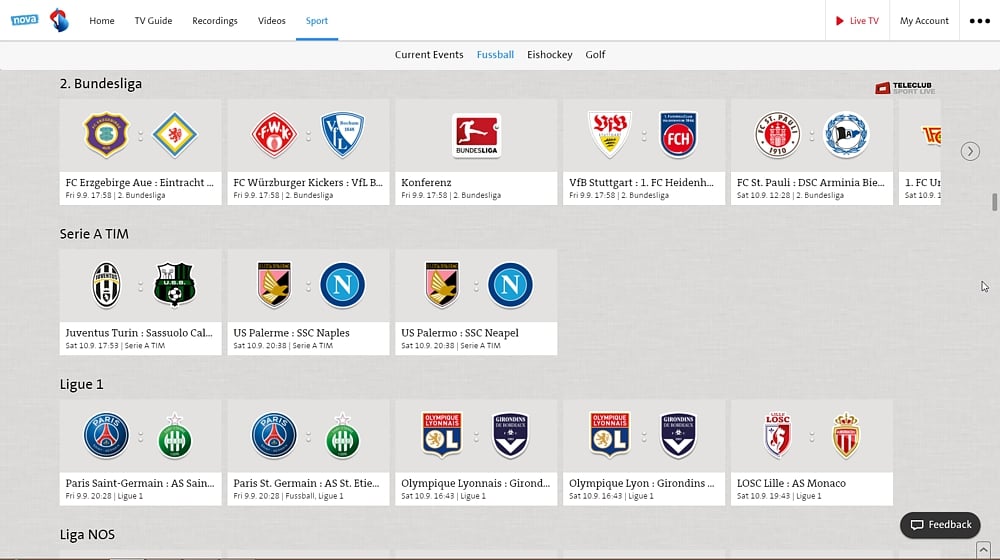 Swisscom TV Air - sport