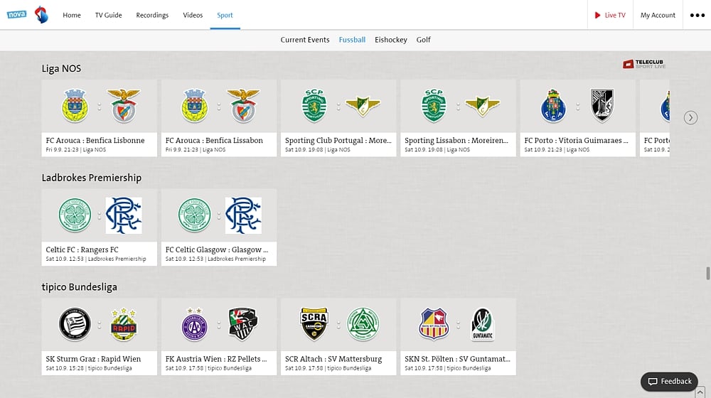 Swisscom TV Air - sport