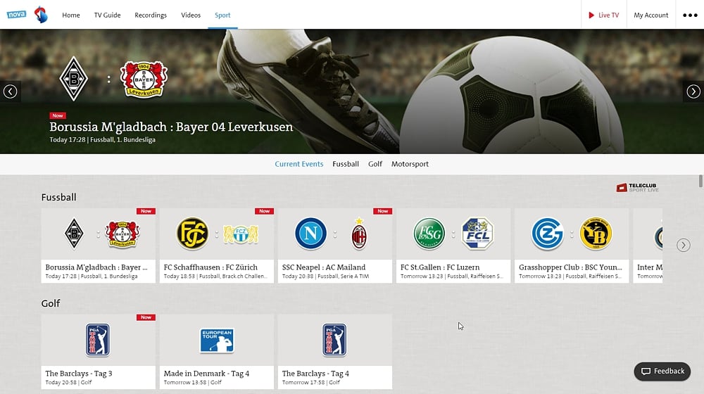 Swisscom TV Air - sport