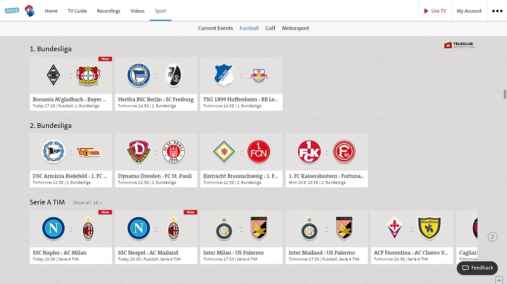 Swisscom TV Air - sport